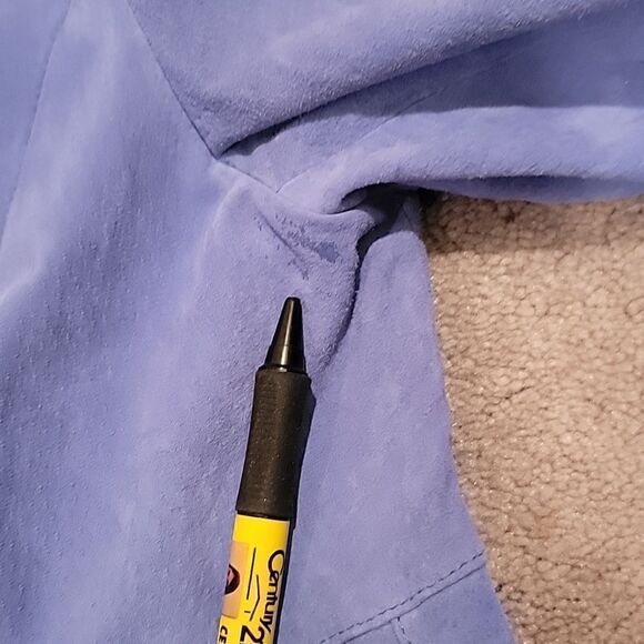 Bradley periwinkle blue suede jacket - Picture 5 of 11